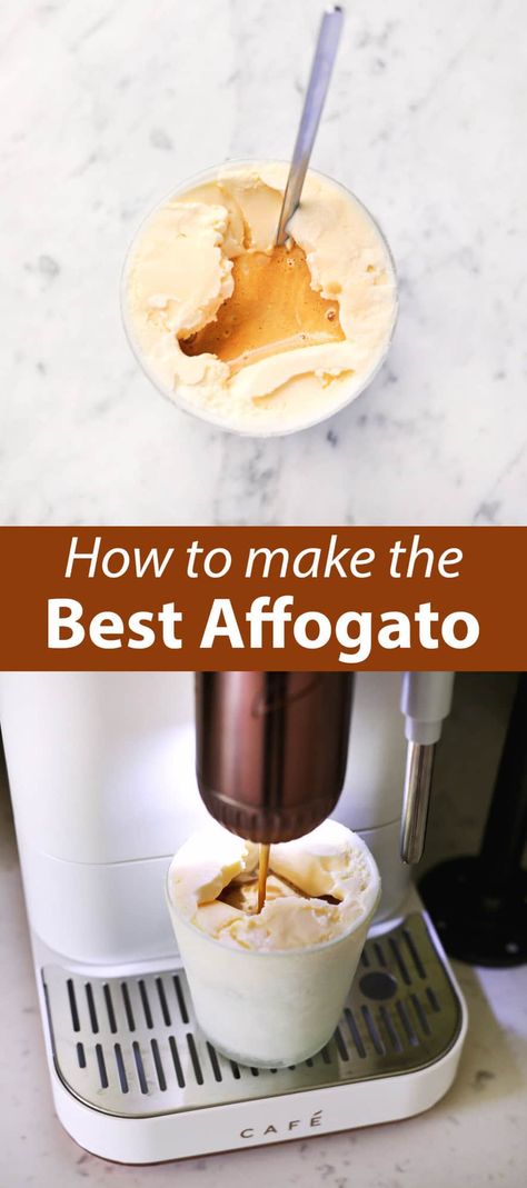 Affogato Recipe, Affogato Coffee, Italian Desserts Traditional, Iced Lattes, Cooking The Perfect Steak, Recipes With Whipping Cream, Italian Dessert, Frozen Custard, Whipped Cream Frosting