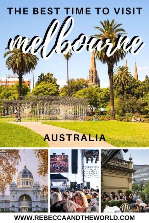 Wondering when is the best time to visit Melbourne? This guide - from a local! - shares Melbourne weather season-by-season, pros and cons of each season, and the best Melbourne events so you can plan your trip! | #Melbourne #Australia #VisitMelbourne #VisitAustralia #ThingsToDoInMelbourne #AustraliaTravel Melbourne Weather, Melbourne Travel, Australia Tourism, Australia Itinerary, Visit Melbourne, Australia Vacation, Beach Weather, Travel Secrets, Airlie Beach