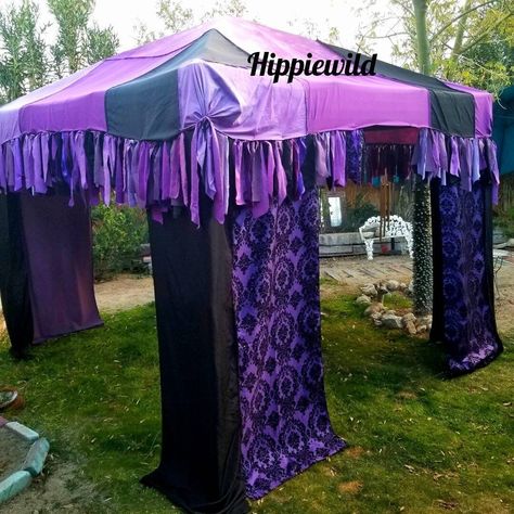 Excited to share the latest addition to my #etsy shop: 10x10 canopy cover, gypsy witch tent, halloween vendor, custom canopy cover, vendor canopy tent cover, IN STOCK purple black, rustic witch https://etsy.me/3kEI4OI #customcanopycover #witchtent #gypsytent Tent Ideas, Cool Shelves, Custom Canopy, Fair Display, Rustic Halloween, Craft Fairs Booth, Vendor Booth, Tent Decorations, Craft Fair Displays