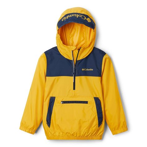 Kids' Unisex Yellowblue A Water-Resistant Windbreaker Stands Up To Blustery Spring Days. Columbia Kids' Bloomingport Windbreaker Childrens Xl - Yellow/Navy - Nwt Size: Xl Condition: New With Tags Columbia Jacket, Columbia Jackets, Columbia, Rain Jacket, Mens Jackets, Color Blue, Jackets & Coats, Navy, Yellow