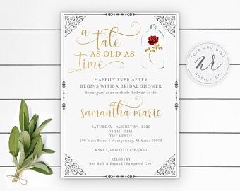 Disney Bridal Shower Invitations, Be Our Guest Invitation, Disney Bridal Shower Ideas, Disney Wedding Shower, Disney Themed Bridal Shower, Red Rose Wedding Invitations, Shower 2023, Digital Wedding Invitations Design, Disney Bridal Showers