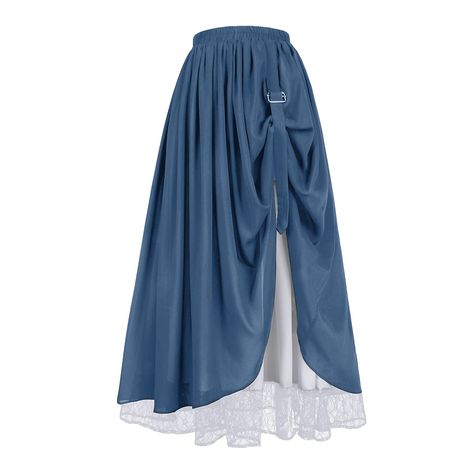 PRICES MAY VARY. 100% Polyester Imported Renaissance Women's Skirts Style,Renaissance skirt,Victorian skirts,pirate skirt,maxi skirts,tiered skirt. Features:ankle length, with elastic waistband to adjust. Pleated detail at front and swing hem makes it flowy and cozy. In addition, the skirt has two layers, which you can adjust according to your own needs with the strap on the skirt, with different clothes. Suitable for Casual Daily Wear, Halloween Cosplay ,Vacation Theme Party, Renaissance Themed Victorian Skirts, Skirts Tiered, Lorna Mcnessie, Victorian Peasant, Pirate Skirt, Fair Outfit, Victorian Skirt, Skirt Pattern Free, Fair Outfits