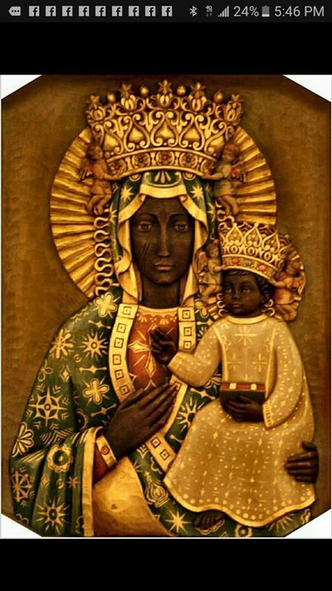 Blacks In The Bible, Our Lady Of Czestochowa, History Drawings, Black Madonna, Catholic Pictures, Black Jesus, Religious Paintings, Russian Orthodox, Child Jesus