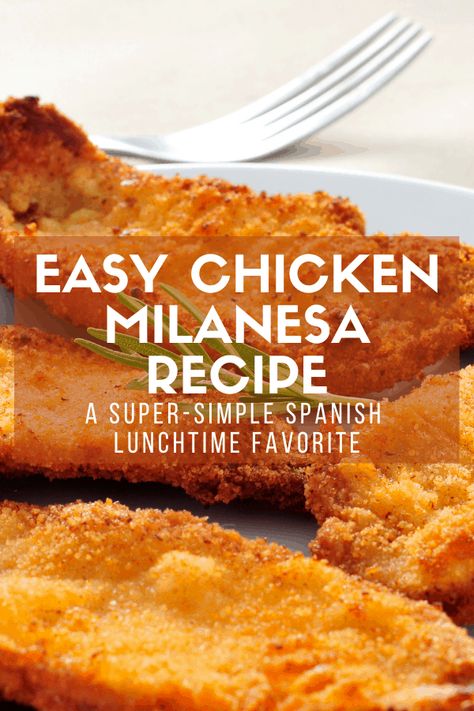 Chicken Milanesa, Spanish Lunch, Milanesa Recipe, Chicken Milanese, Simple Lunch, Homemade French Fries, Chicken Fried, Stuffed Chicken, Cooking Essentials