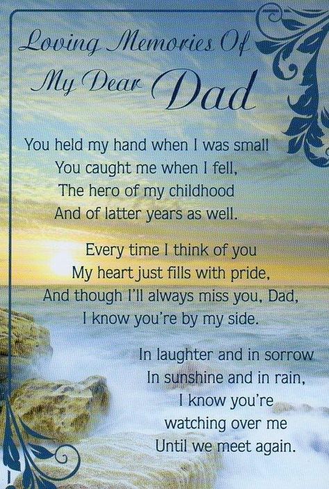 Dear Dad..... Dad Memorial Quotes, Citation Souvenir, Quotes For Dad, Dad In Heaven Quotes, Miss You Dad Quotes, Dad Poems, I Miss You Dad, Remembering Dad, In Loving Memory Quotes