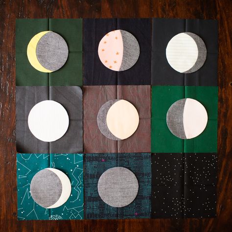 The Making of Moon Phases - Quilt Fort Company Walking On The Moon, Moon Quilt, Apollo 11 Mission, Modern Quilting Designs, Make A Quilt, English Paper Piecing Quilts, Moon Moon, Halloween Quilts, Crochet Quilt