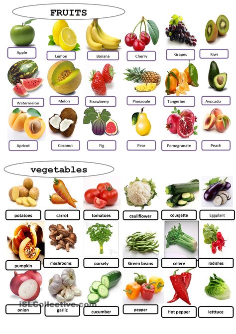 Vegetables Printable, Oppgaver For Barn, Tatabahasa Inggeris, Materi Bahasa Inggris, Fruit Or Vegetable, Food Vocabulary, Free Classes, English Vocab, Food Fruit