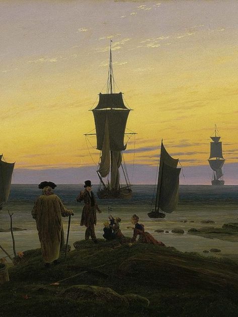 Caspar David Friedrich Paintings - A Look at the Best! - artincontext.org David Friedrich Caspar, Casper David Friedrich Paintings, Casper Friedrich, Casper David Friedrich, Caspar David Friedrich Paintings, Casper David, Iconic Paintings, David Friedrich, Caspar David Friedrich