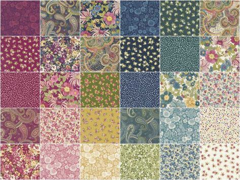 Layer cake of floral and paisley prints in assorted colors. Pick some lovely flowers, then gather graceful scallops and pretty paisley prints, too. They’re all here in Chelsea Garden from Moda Fabrics. From dark mulberry to soft blues, greens, and cream, this garden is blooming with color. 100% CottonContains 42 10" squares of fabric. Some prints are duplicated. | Moda Fabrics Chelsea Garden Layer Cake | Cotton | Contemporary Crib Quilt Pattern, Baby Quilt Kit, Chelsea Garden, Basic Quilt, Solid Quilt, Moda Fabric, Beautiful Fabrics, Crochet Shop, Garden Mini