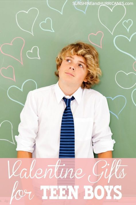 Little tokens of affection from Sweet to Silly, these Valentine Gifts for Teen Boys are ones he is sure to love.  via @sunandhurricane Valentines Gift For Teen Boyfriend, Valentines For Teens From Parents, Valentines Ideas For Teens, Teen Valentine Gifts, Valentine Gifts For Boys, Teen Boyfriend, Teen Gifts, Family Projects, Valentines Gift Bags