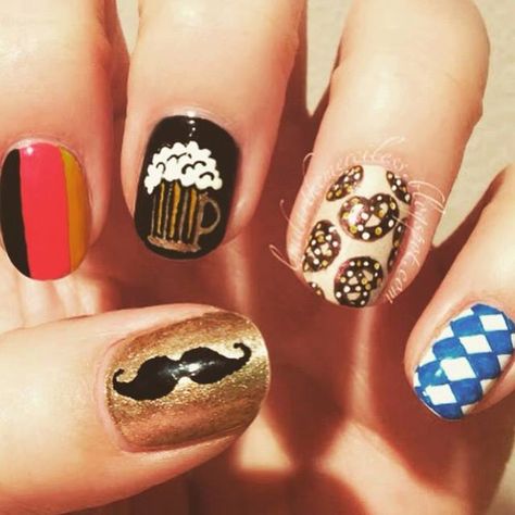 Oktoberfest Nail Art – Rare Dirndl Blog