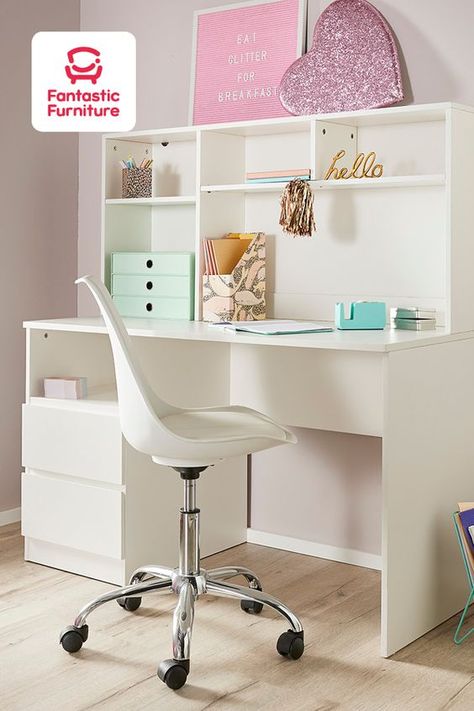 Studying Room, Desk For Girls Room, Desks Ideas, Small Desk Organization, Desk Idea, Teen Room Designs, Study Table And Chair, Study Table Designs, Girl Desk