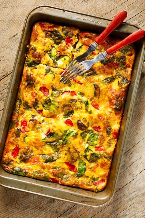 10 Low-Carb Casseroles That Are Loaded with Fresh Veggies | Kitchn Instant Recipe, Vegetable Bake, Pollo Teriyaki, Baked Breakfast, Egg Egg, Egg Food, Baked Eggs Recipe, Egg Bake, Low Carb Casseroles