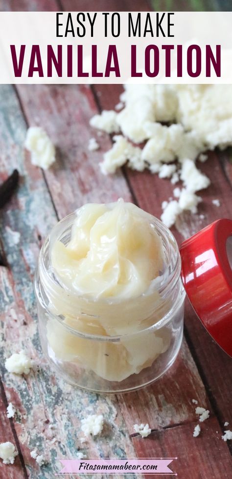 An easy DIY recipe, this homemade vanilla lotion contains only six ingredients. A homemade body lotion to help nourish dry skin. Made with natural ingredients this DIY body lotion works well on your legs especially- and it's perfect for kids #diyskincareproducts #diyskincarerecipes #selfcarebeautytips #selfcarebeautyroutine #diylotion Homemade Body Lotion Recipes, Esthetic Business, Henna Business, Diy Lotion Recipe, Body Lotion Recipes, Vanilla Lotion, Vanilla Body Lotion, Diy Body Lotion, Homemade Lotion Recipe