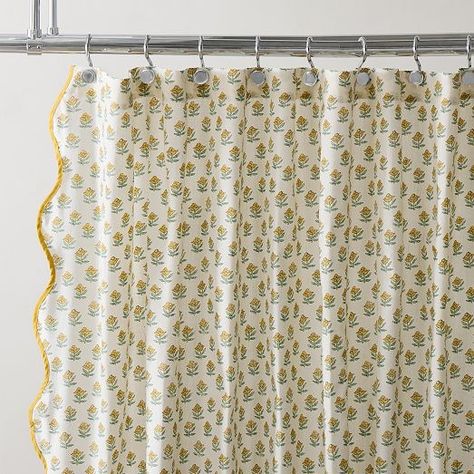 shower curtain | West Elm West Elm Shower Curtain, Grandmillenial Shower Curtain, Fun Guest Bathroom Ideas, Vision Manifestation, Vintage Shower Curtain, Long Shower Curtains, Apartment Needs, Colorful Shower Curtain, Timeless Bathroom