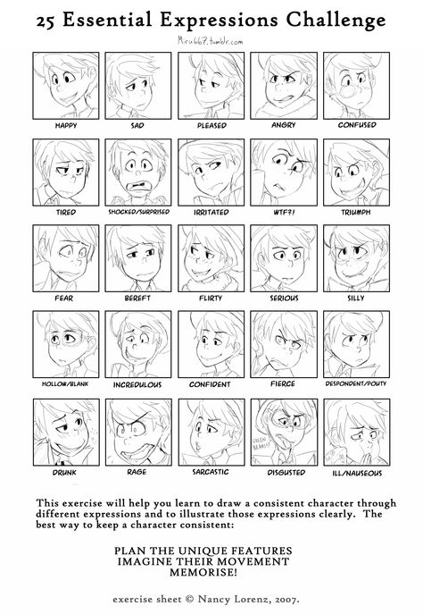 25 Essential Expressions Challenge by Miru.deviantart.com on @DeviantArt 25 Essential Expressions Challenge, Essential Expressions Challenge, 25 Essential Expressions, Expressions Challenge, Expression Challenge, Facial Expressions Drawing, Poses Anime, Emotion Chart, Cartoon Expression