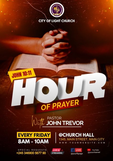 Quality Graphic Design, Meet Up Poster Design, Flyer Poster Design, Prayer Meeting Flyer Design, Church Service Flyer Design, Meeting Poster Design, Church Flyer Design Templates, Prayer Flyer Design, Church Design Flyer