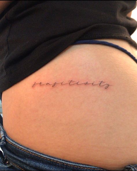 Sensitive Tattoo Words, Sensitive Person Tattoo, Sensitive People Tattoo, Sensitivity Tattoo, Sensitive Tattoo, Text Tattoo, Dainty Tattoos, Sensitive People, Word Tattoos