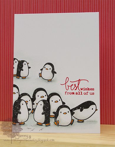 Penguin Party | Flickr - Photo Sharing! Mothers Day Cards Creative, Homemade Mothers Day Cards Creative, Creative Mothers Day Cards, Penguin Cards, Christmas Cards Drawing, Elephant Cards, Helloween Wallpaper, Mama Elephant Cards, Mama Elephant Stamps