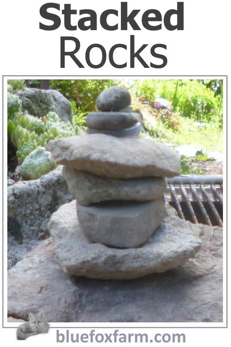 Stacked Rocks - a really rustic garden accent Rock Tower, Stacked Rocks, Mailbox Stand, Stacking Stones, Stone Garden Paths, Stones For Garden, Use Your Imagination, Upcycle Garden, Garden Junk