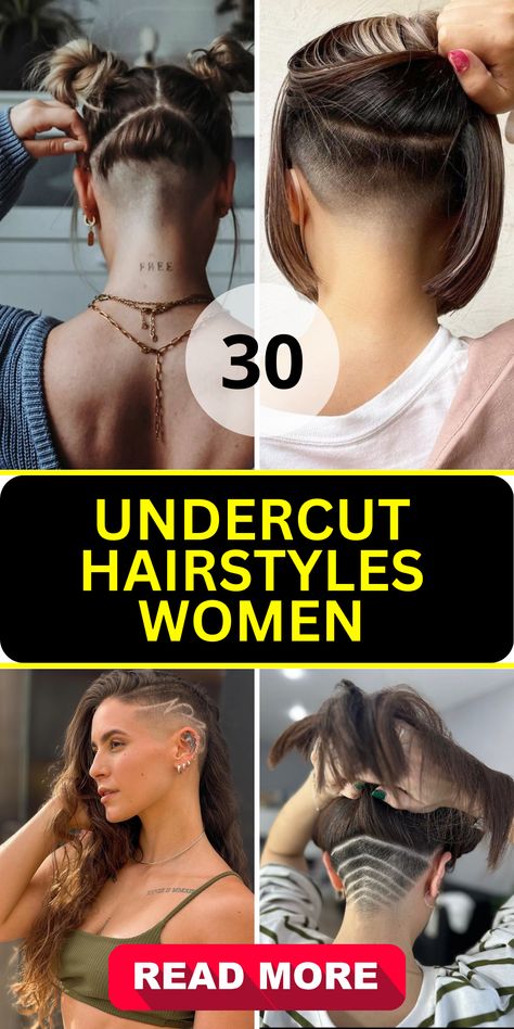 Top 30 Undercut Hairstyles for Women – Bold & Chic Cuts of 2024 - divagaze.com Medium Length Haircut With Undercut, Medium Hair With Undercut, Undercuts For Women Medium Length, Shoulder Length Hair With Undercut, Undercut Hairstyles Women Medium, Female Undercut Long Hair, Undercut Braid, Side Undercut, Undercut Hairstyles Women