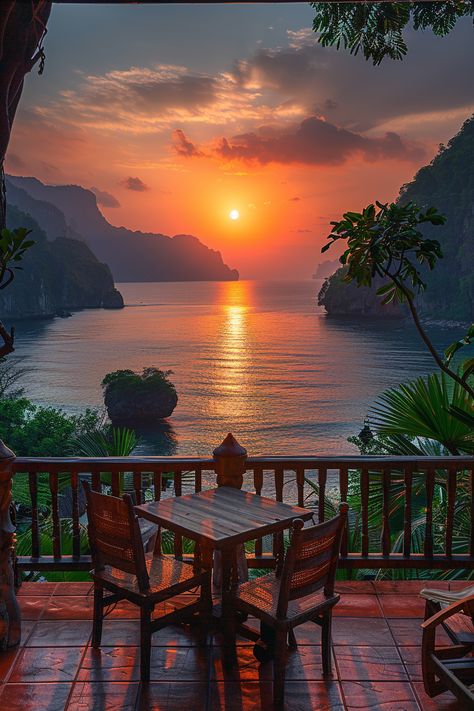 Ko Phi Phi sunset from hotel bathtub, a serene escape. Hotel Bathtub, Koh Phi Phi, Picnic Inspiration, Outdoor Fairy Lights, Exotic Places, Best View, Outdoor Decor Backyard, Kitenge, Beautiful Places Nature