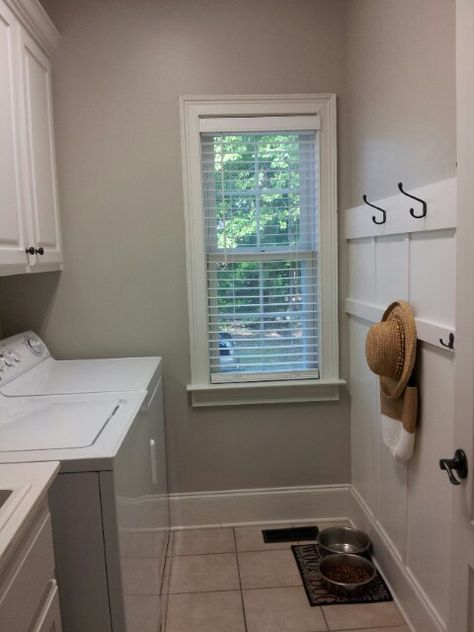 Sherwin Williams...Collonade Gray Collonade Gray, Colonnade Gray, Light Neutral Paint Colors, Gray Interiors, Laundry Room Update, Interior Paint Colors Schemes, Greige Paint Colors, Cottage Decorating, Mud Rooms