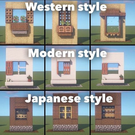 Minecraft Window, Minecraft Wall, Minecraft Decoration, Rumah Minecraft Sederhana, Minecraft Mansion, Minecraft Things, Minecraft Structures, Window Designs, Bangunan Minecraft