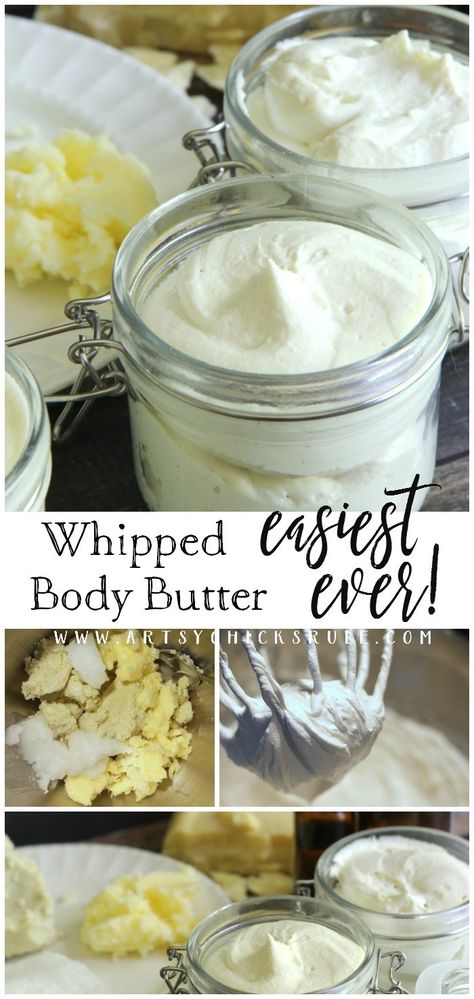 Easy Whipped Body Butter Recipe Spa Science, Body Butter Recipe Whipped, Whipped Body Butter Recipe, Diy Body Butter Recipes, Body Butter Recipe, Diy Lavender, Homemade Body Butter, Lavender Body Butter, Diy Body Butter