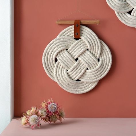 Knot Magic, Endless Knot, Fiber Art Wall Hanging, Beautiful Wall Hanging, Fiber Wall Art, Macrame Backdrop, Animal Icon, Modernist Design, 100 Layer Cake