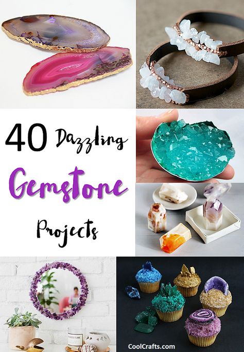 40 DIY gemstone projects to try! http://www.coolcrafts.com/diy-gemstone-projects/ Kerajinan Diy, Fun Diy Craft Projects, Friend Zone, Kid Projects, Craft Techniques, Soap Recipe, Diy Event, Diy Gemstone, Harry Potter Crafts