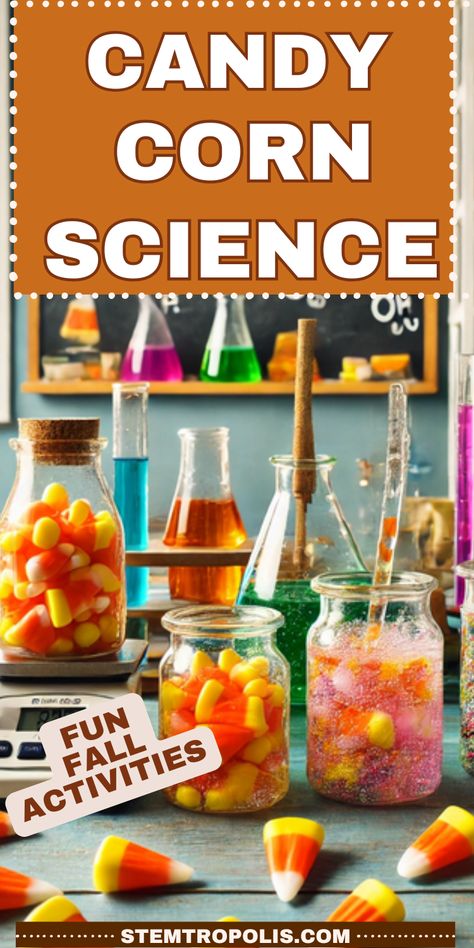 Looking for 🎉 fun experiments for kids this fall? Check out our candy corn science experiments, perfect for Halloween STEM activities! From dissolving candy corn to creating a 🎯 pumpkin candy catapult, these hands-on candy experiments are ideal for preschool, kindergarten, and first grade. Whether you're exploring candy corn STEM or Halloween science, these activities will engage kids with fall science fun. Try them in class or at home for exciting Halloween science experiments! 👻 🎃 Halloween Candy Experiments, Candy Corn Science Preschool, Toddler Halloween Experiments, Fall Science Experiments For Kindergarten, Preschool Fall Experiments, Science Experiment 2nd Grade, Halloween Science Experiments For Kindergarten, Dissolving Pumpkin Candy Experiment, Science Halloween Experiments