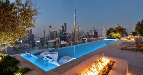 Dubai Penthouse, Dubai Photos, Luxurious Penthouse, Fire Pit Seating Area, Apartment In Dubai, Duplex Penthouse, Luxury Real Estate Marketing, Apartments In Dubai, Luxury Penthouse