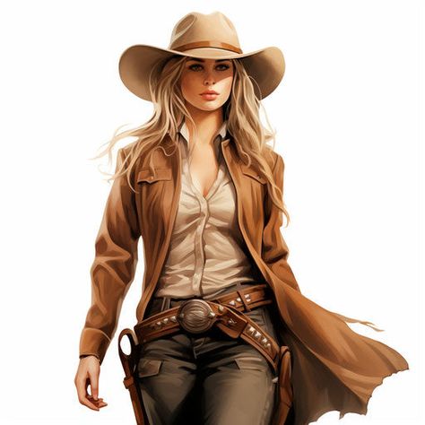 Cowgirl Clipart: Chiaroscuro Art Style, 4K & SVG Female Cowgirl, Cowboy Character Design, Cowgirl Clipart, Cowgirl Photography, Chiaroscuro Art, Cowgirl Art, Dreamy Artwork, Art Journal Cover, Cowboy Girl