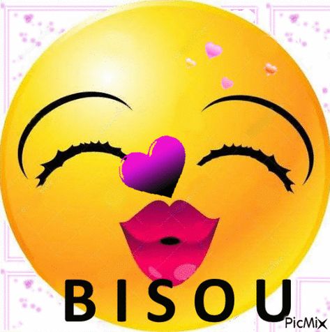 Sending A Kiss, Calin Gif, Images Emoji, Kiss Images, Cross Eyed, Beautiful Good Night Images, Emoji Images, Funny Emoji, Christmas Paintings