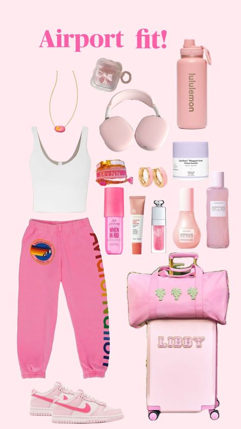 preppy airport outfit 🫶🏼💝 #preppy #airportfit #airportoutfit #airport #outfit #fitspo #preppyoutfit #preppyfit #preppyfitspo #preppyfitspo Summer Outfits Collage, Preppy Airport Outfit, Preppy Airport, Preppy Vacation, Air Port Outfit, Outfit Preppy, Airport Fits, Hawaii Trip, Preppy Summer Outfits