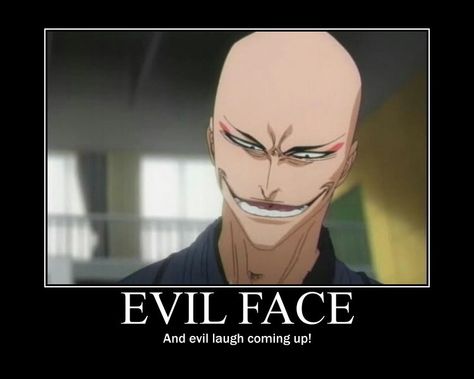 Evil face Bleach Meme, Ichigo Kurosaki Wallpaper, Bleach Orihime, Excited Face, Bleach Drawing, Bleach Funny, Tite Kubo, Creepy Smile, Kuchiki Rukia