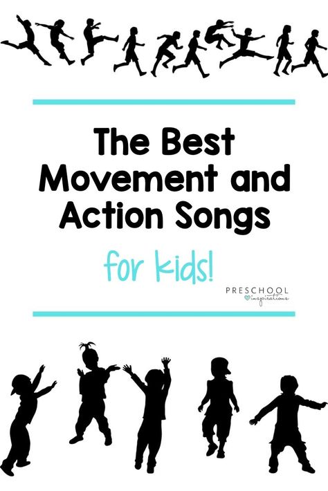 The Best Movement and Action Songs for Children - Preschool Inspirations Action Songs For Kids, Action Songs For Children, Good Dance Songs, Kids Songs With Actions, Transition Songs, Movement Songs, Circle Time Songs, Songs For Children, Kindergarten Songs