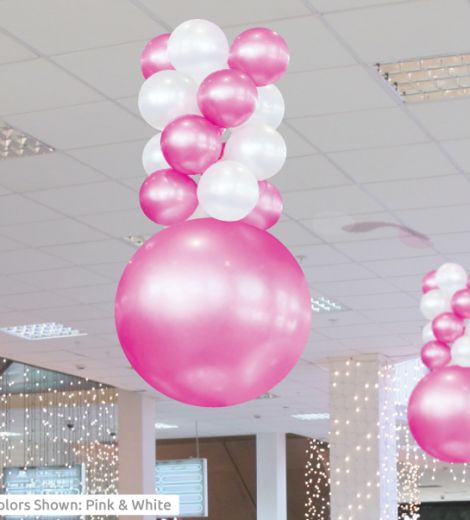 Hanging Balloons, Balloon Chandelier, 30 Balloons, Balloon Ceiling, Balloon Crafts, Diy Balloon Decorations, Balloon Kit, Balloon Centerpieces, Balloon Columns