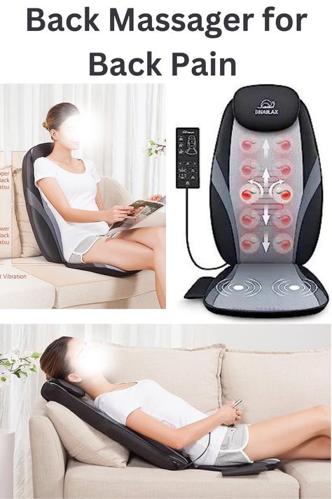 Snailax Back Massager chair pad with Shiatsu and kneading massage, featuring heat and vibration. Perfect Christmas gift for women and men, ideal for home office use.]

#BackMassager #ShiatsuMassage #DeepTissueMassage #SelfCare #StressRelief #HomeOffice #GiftIdeas #ChristmasGifts #Relaxation #MassageChairPad #Wellness #PainRelief #VibrationMassage #UltimateComfort Electric Massagers, Lymph Massage, Back Massage, Massage Cushions, Massage Equipment, Massage Tables, Home Office Chair, Massage Chairs, Back Massager