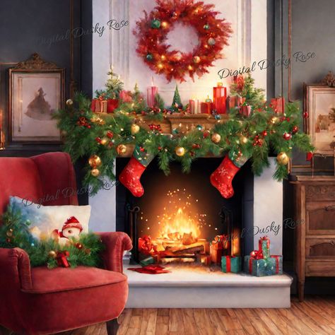 12 Christmas Firepit Clipart, JPG, Watercolor, Lounge Illustration, Cozy, Card Making, Fire, Stocking, Presents, Xmas Wreath, Christmas Tree Beautiful Christmas Scenes, Photo Backdrop Christmas, Fireplace Pictures, Wooden Backdrops, Christmas Photography Backdrops, Christmas Shower Curtains, Christmas Backdrops, Christmas Fireplace, King Cole