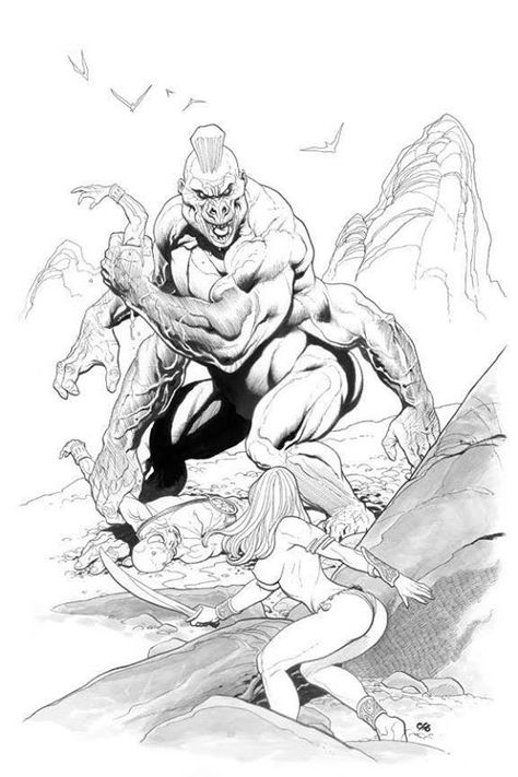 Princess Of Mars, John Carter Of Mars, Frank Cho, Black And White Comics, Fantasy Figures, Literature Art, American Comics, Comic Book Artists, Comic Illustration