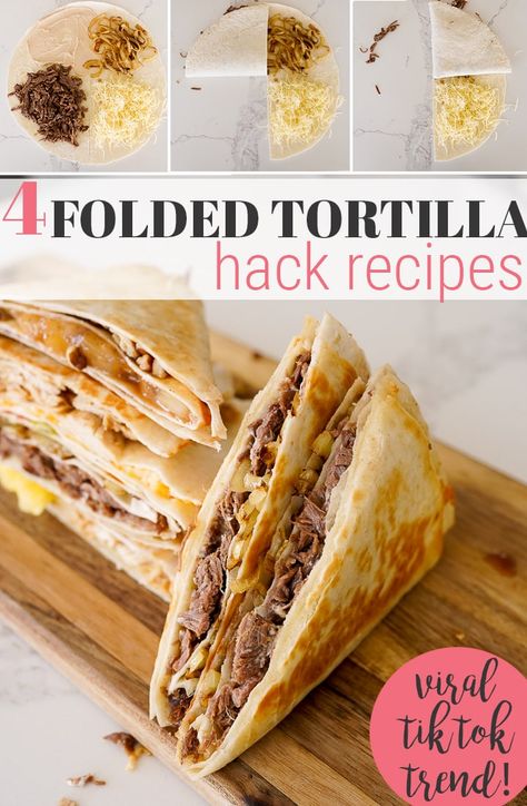 Toaster Tortilla, Quesadilla Hack, Tortilla Hacks, Tortilla Quesadilla, Tortilla Hack, French Dip Recipes, Cooking With Karli, Recipes Tiktok, Honey Lime Chicken