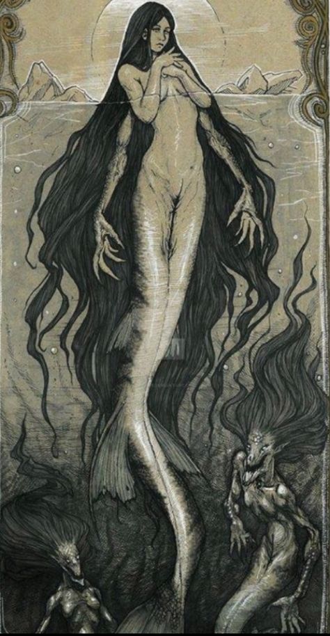 Drawing Mermaid, Bd Art, Mermaids Sirens, Art Geek, Samurai Tattoo, Mermaids And Mermen, Mermaid Art, A Mermaid, Sirens