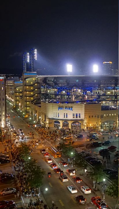 PNC Park at night. Let's go Buccos! Pittsburg Pa, Park At Night, Pittsburgh Pride, Pittsburgh Skyline, Pnc Park, Beautiful Ball, Allegheny County, Baseball Park, Pittsburgh City