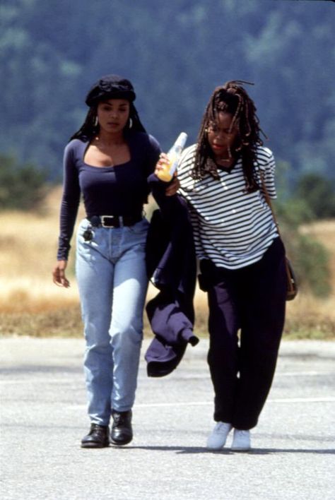 Janet Jackson and Regina King in Poetic Justice (1993) Poetic Justice Outfit, 90s Outfit Party Hip Hop, 90s Outfits Party, Black 90s Fashion, 90s Fashion Outfits Hip Hop, Mode Hip Hop, 90s Inspired Outfits, Justice Clothing, 90s Hip Hop Fashion