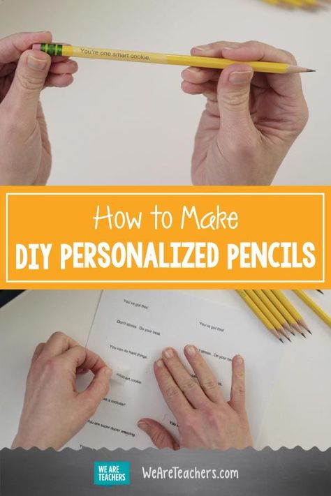 Crafts With Pencils, Class Rewards, Pencil Labels, Teaching Hacks, Organized Teacher, Inspirational Writing, Classroom Diy, Staar Test, Personalized School Supplies