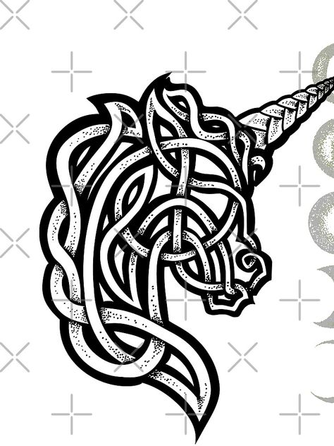 "Unicorn Celtic Knot Dotwork" Scarf for Sale by BassInstinct | Redbubble Celtic Unicorn Tattoo, Celtic Unicorn, Unicorn Tattoo, Celtic Animals, Unicorn Tattoos, Drawing Book, Celtic Knot, Knot, Illustrations