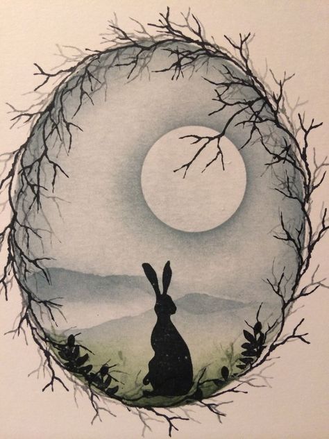 Lapin Art, Moon Gazing Hares, Twig Art, Lavinia Stamps Cards, Rabbit Illustration, Lavinia Stamps, Rabbit Art, Bunny Art, Art And Illustration