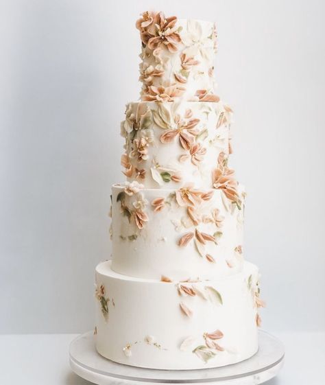 Wedding Nibbles, Tårta Design, Falling Petals, Single Tier Cake, Boho Wedding Cake, Honey Lavender, Beautiful Cake Designs, Lemon Honey, Floral Wedding Cake